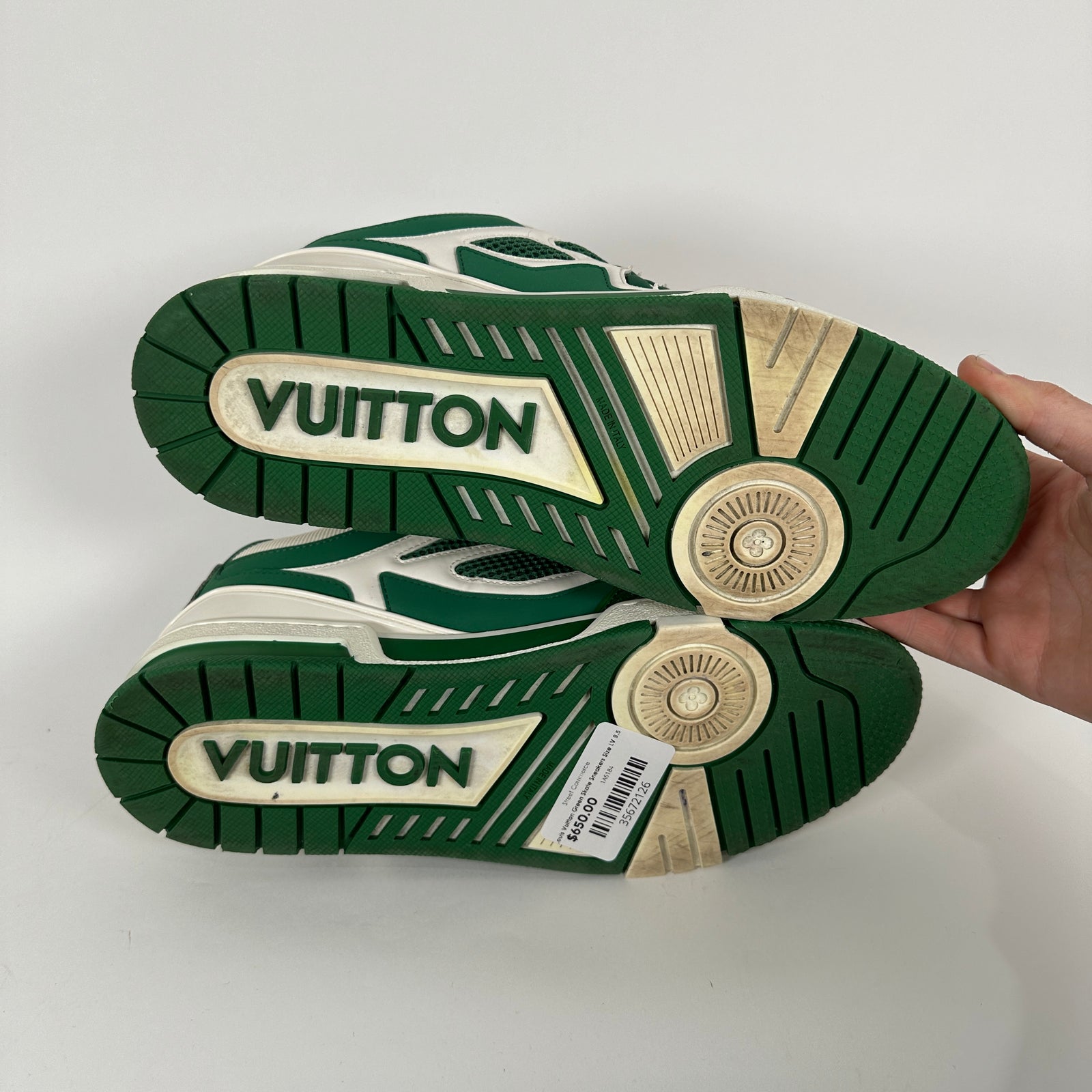 Louis Vuitton Green Skate Sneakers Size LV 9.5