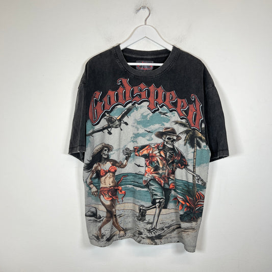 Godspeed Black Wash Chasing Aloha T-Shirt Size XL