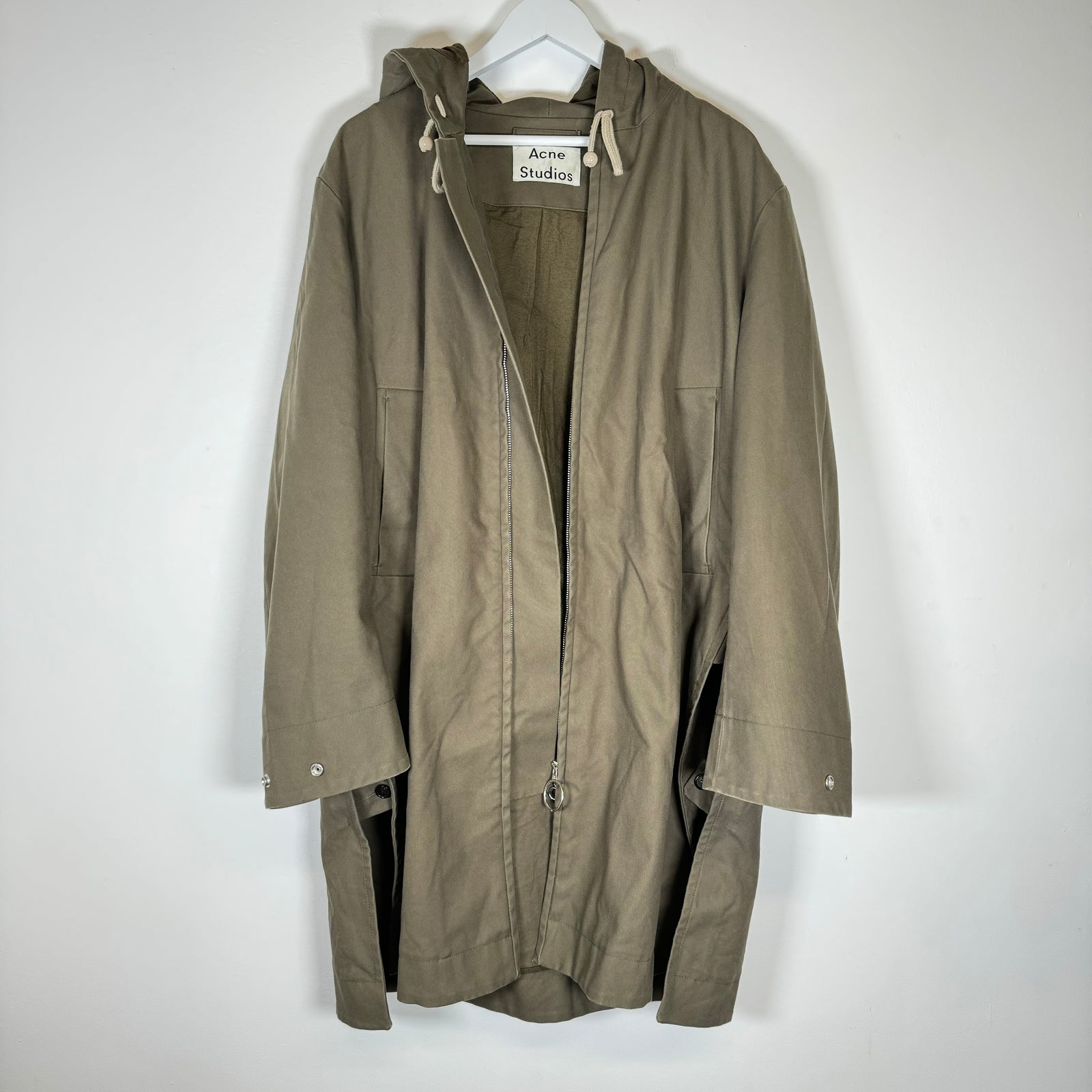 Acne Studios Olive Fishtail Parka Size M