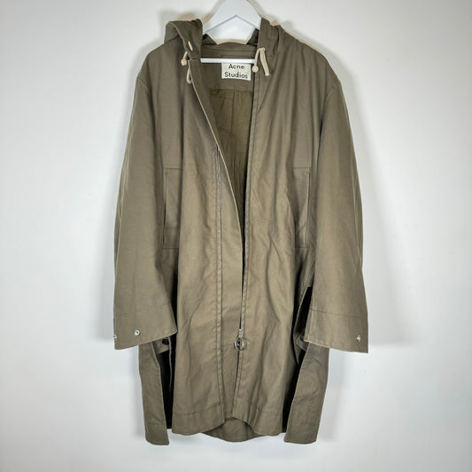 Acne Studios Olive Fishtail Parka Size M