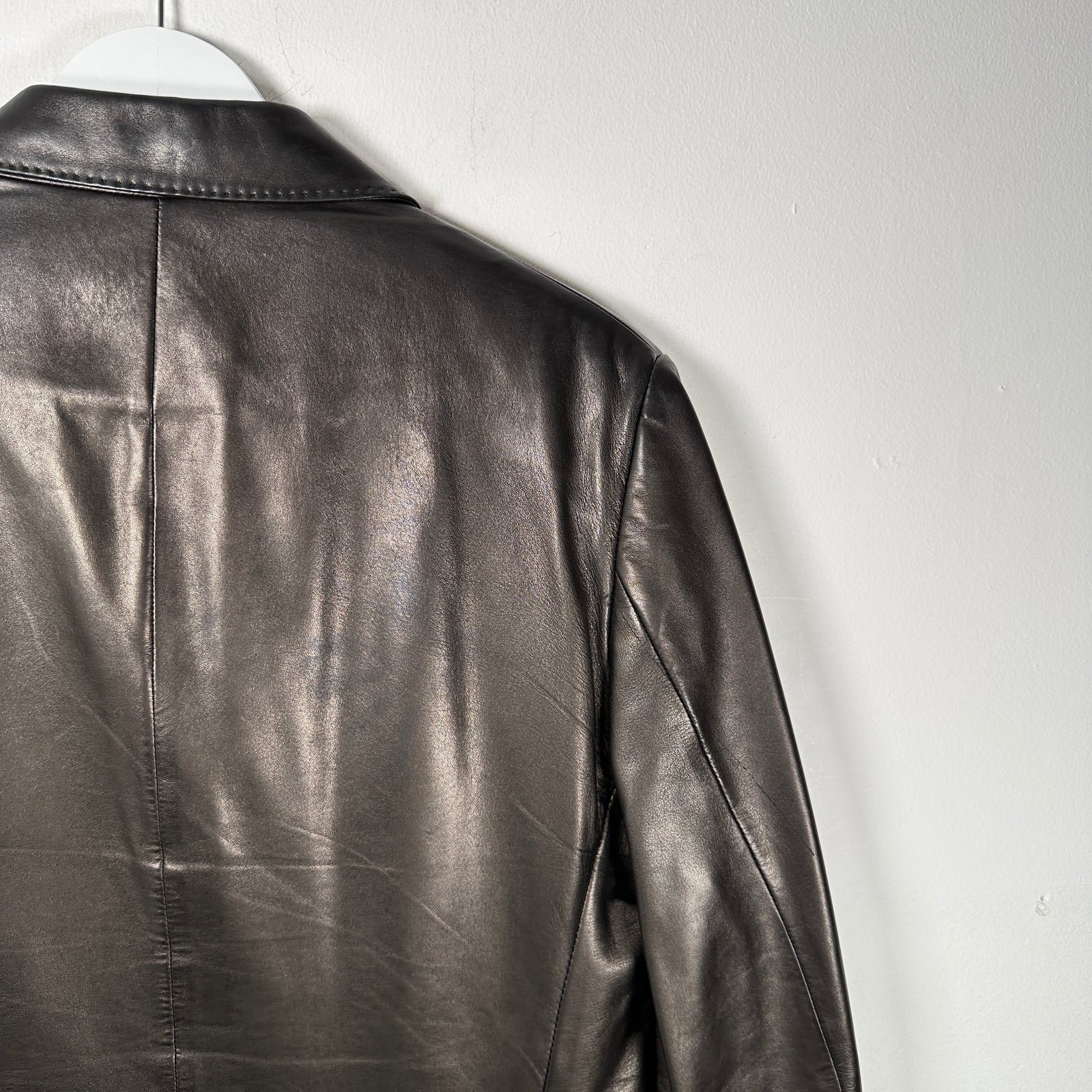 Ralph Lauren Purple Label Lambskin Leather Blazer Size 42R