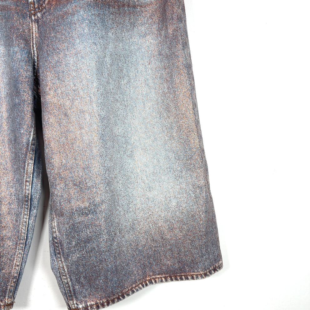 Acne Studios Glitter Denim Shorts
