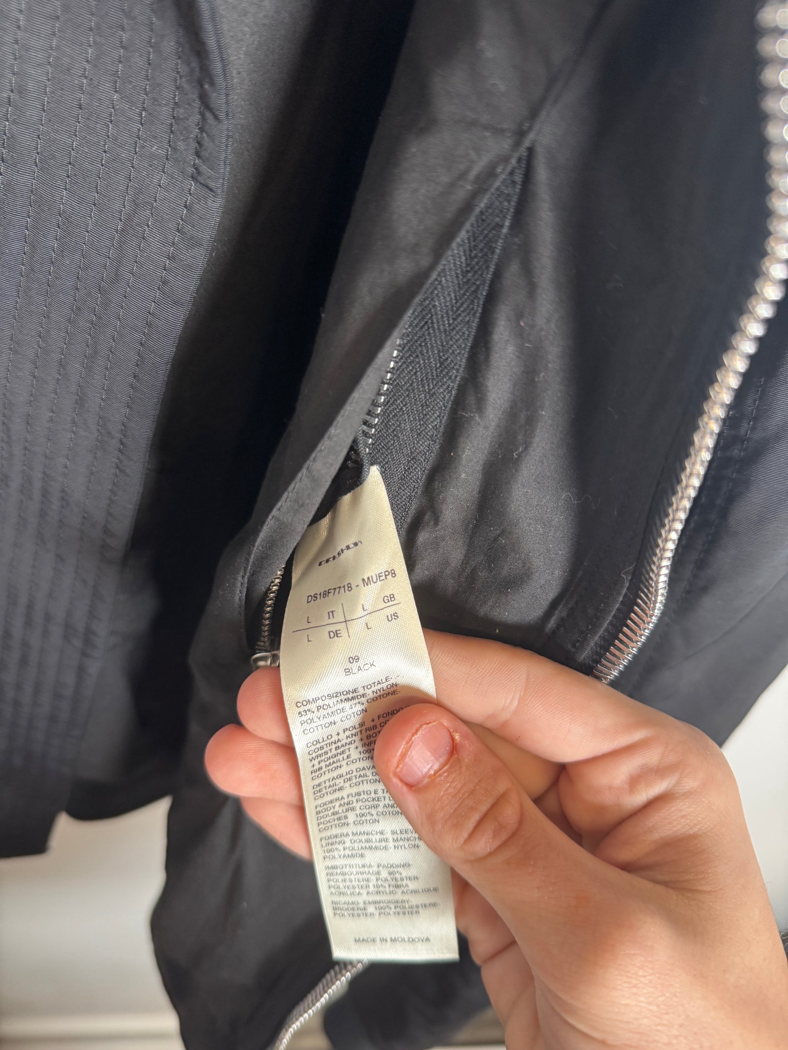 Rick Owens Drkshdw Cop Fight Bomber Jacket Size L