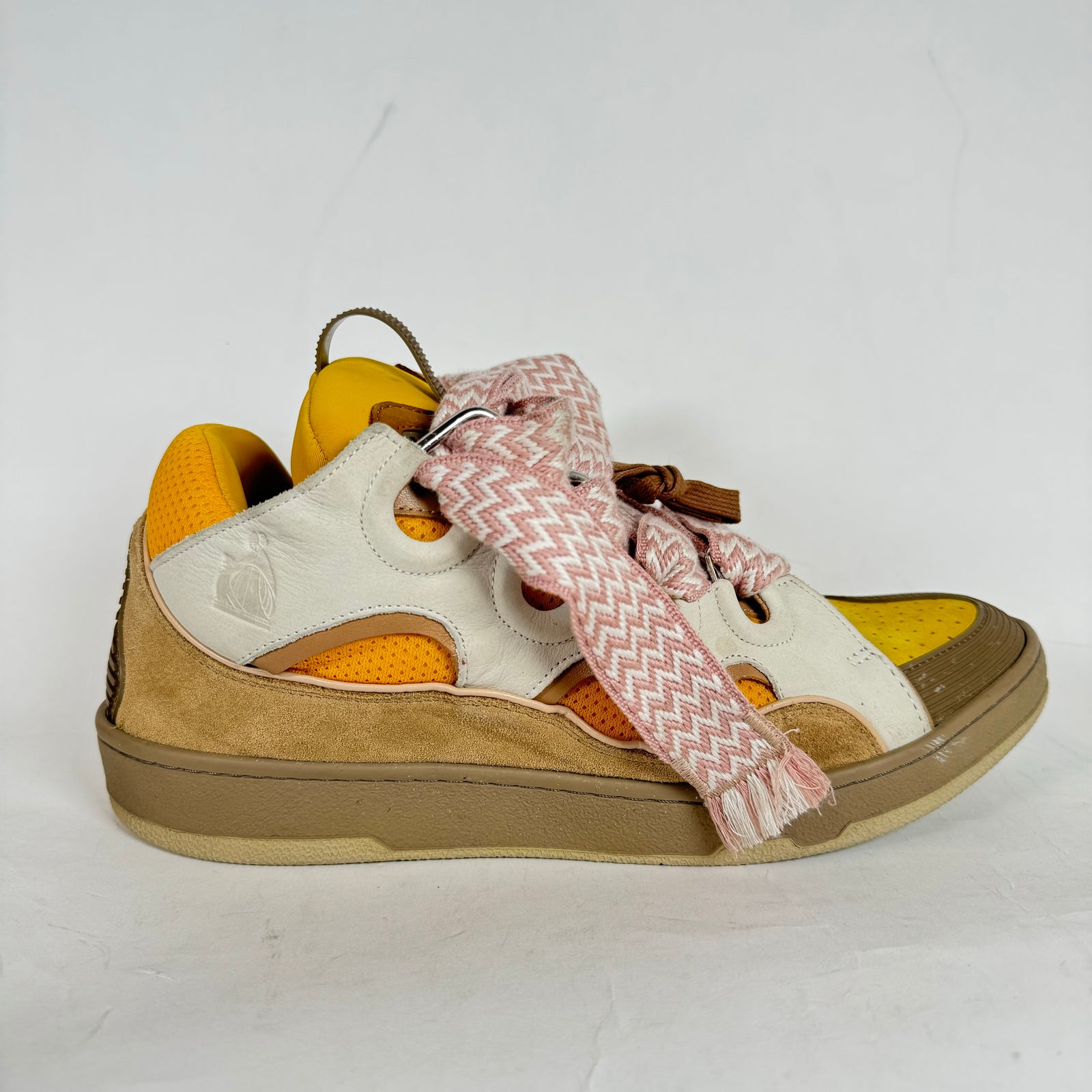 Lanvin Yellow Curb Sneakers Size 46