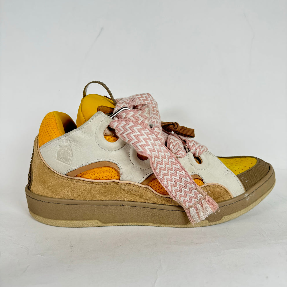 Lanvin Yellow Curb Sneakers Size 46