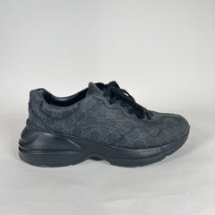 Gucci GG Black Rhyton Sneaker Size 11