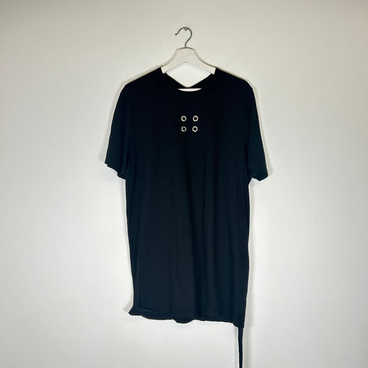 Rick Owens Drkshdw Black Eyelet Tee Size L