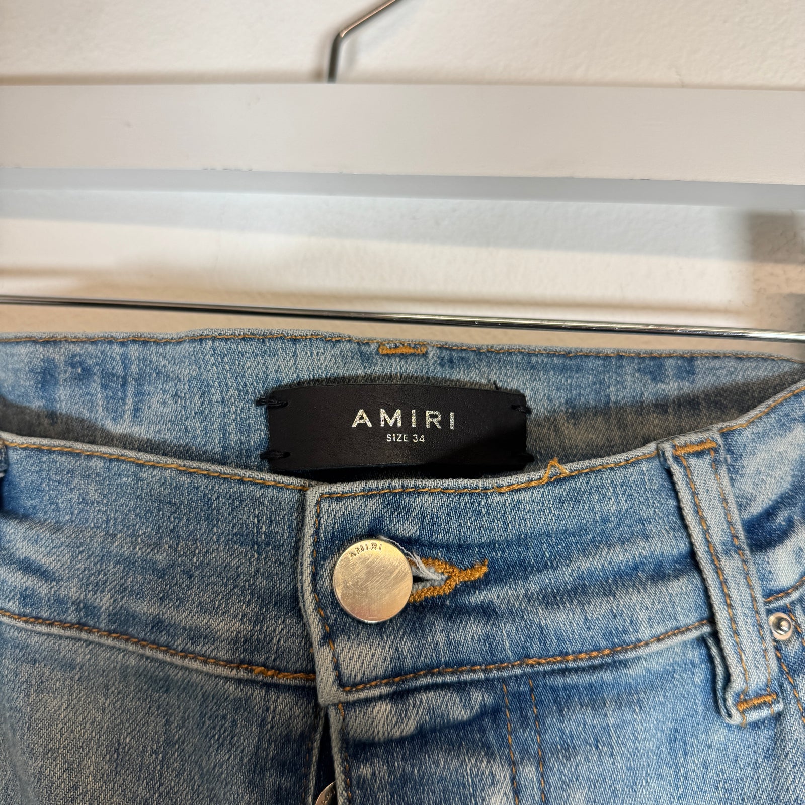 Amiri Bandana Paisley Star Patch Jeans Size 34
