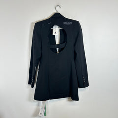 Off-White Black Open Back Twill Blazer Size 38