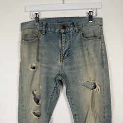Saint Laurent Jeans Lightwash Distressed D02 Size 27