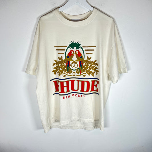 Rhude Cream New Money Logo T-Shirt Size M
