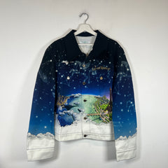 Casablanca Vol-Au-Nuit Printed Denim Jacket Size XL