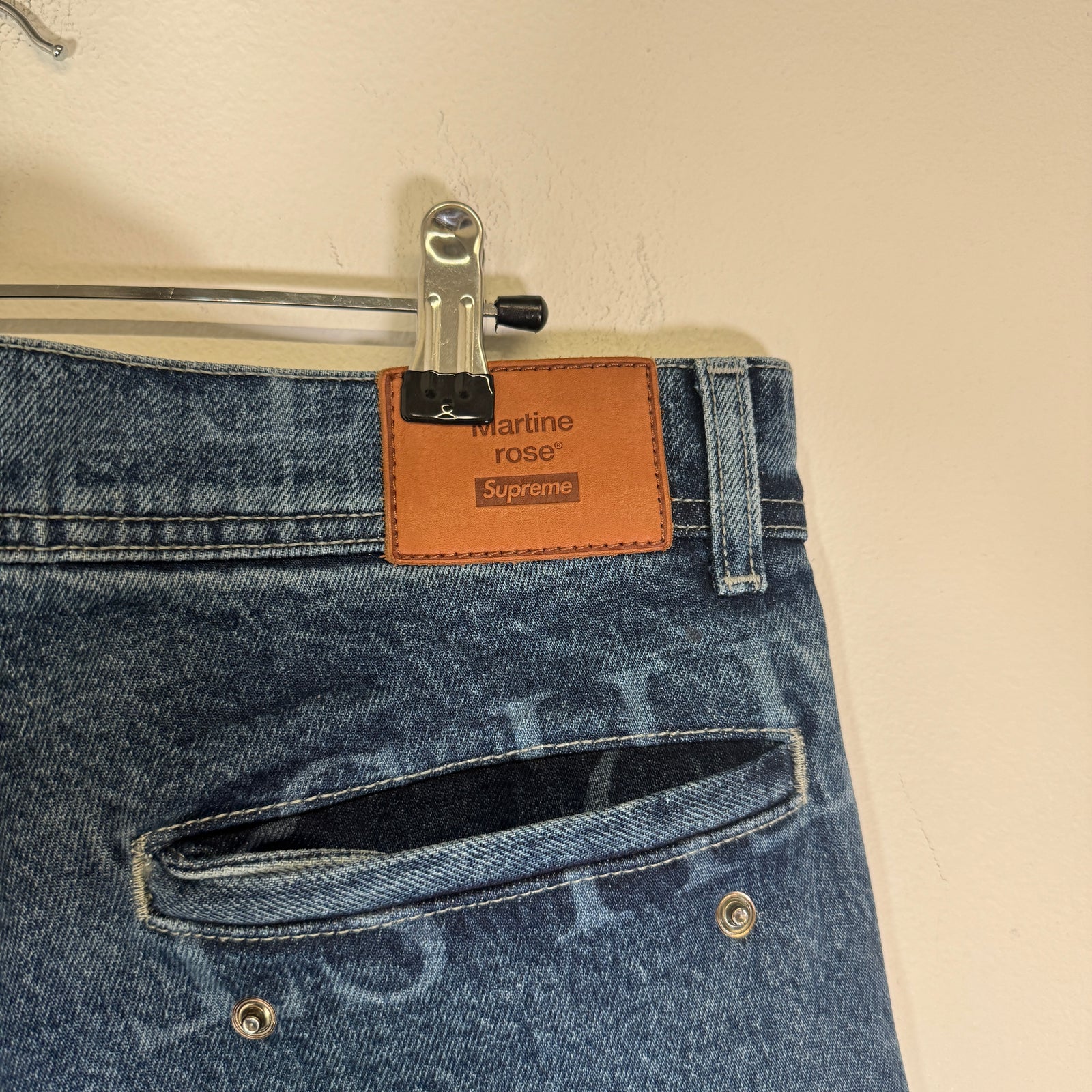 Supreme x Martine Rose Blue Cargo Denim Jeans Size 36