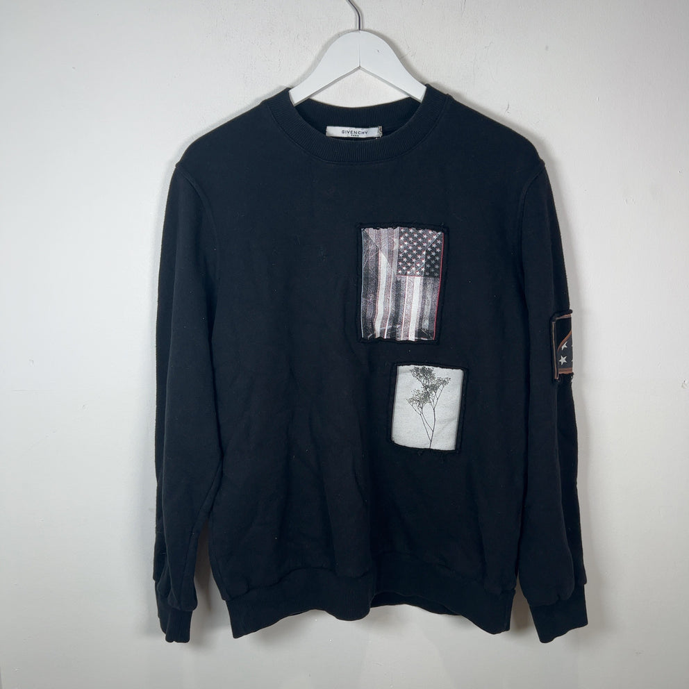 Givenchy 2016 American Flag Patch Crewneck