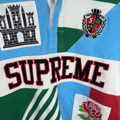 Supreme Rose Patch Rugby 1/4 button Shirt