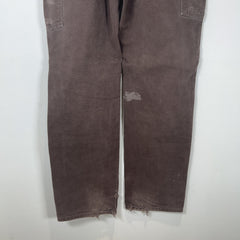 Carhartt Faded Brown Distressed 'Double Knee' Carpenter Pants