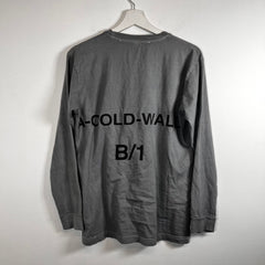 A Cold Wall Grey Logo Longsleeve Size S