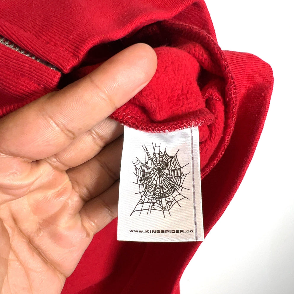 Sp5der Angel Number Zip-Up Hoodie