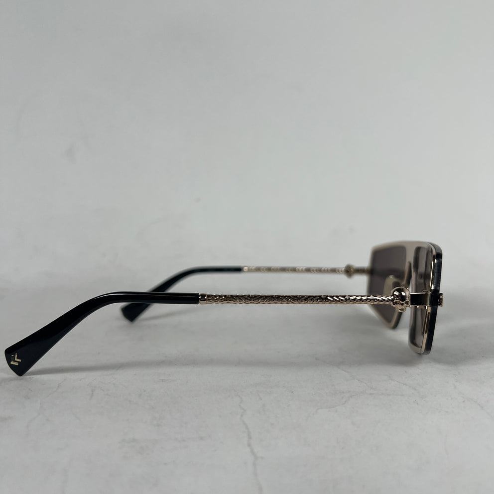 John Varvatos Black/Gold Sunglasses