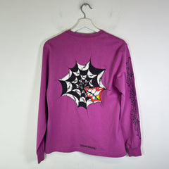 Chrome Hearts Matty Boy Purple Spider Web Longsleeve Size S