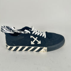 Off-White Black Vulcanized Striped Low-Top Sneaker Size 45