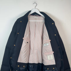Thom Browne Navy Down Bomber Puffer Jacket Size 3