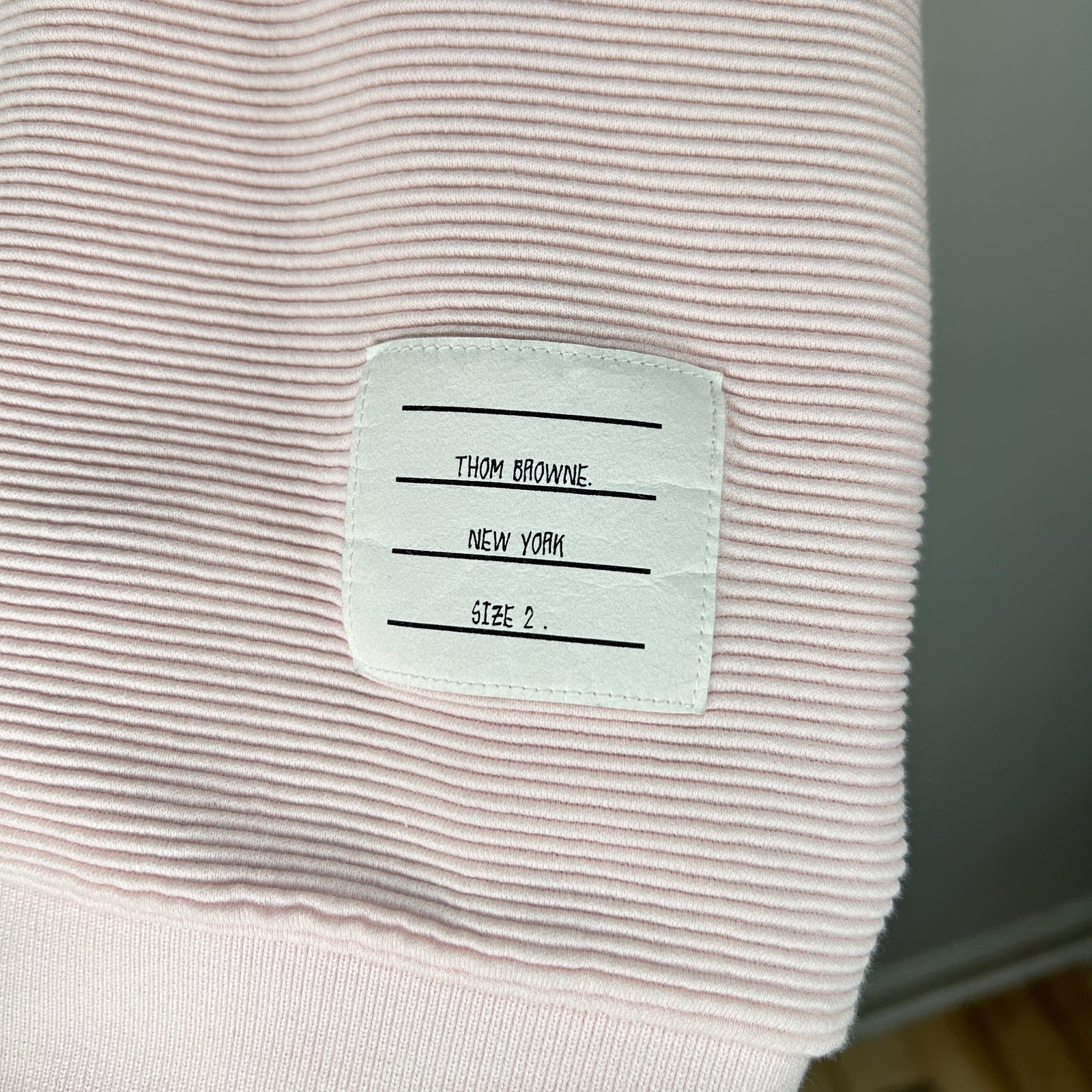 Thom Browne Pink Ribbed 4-Bar Polo Size 2