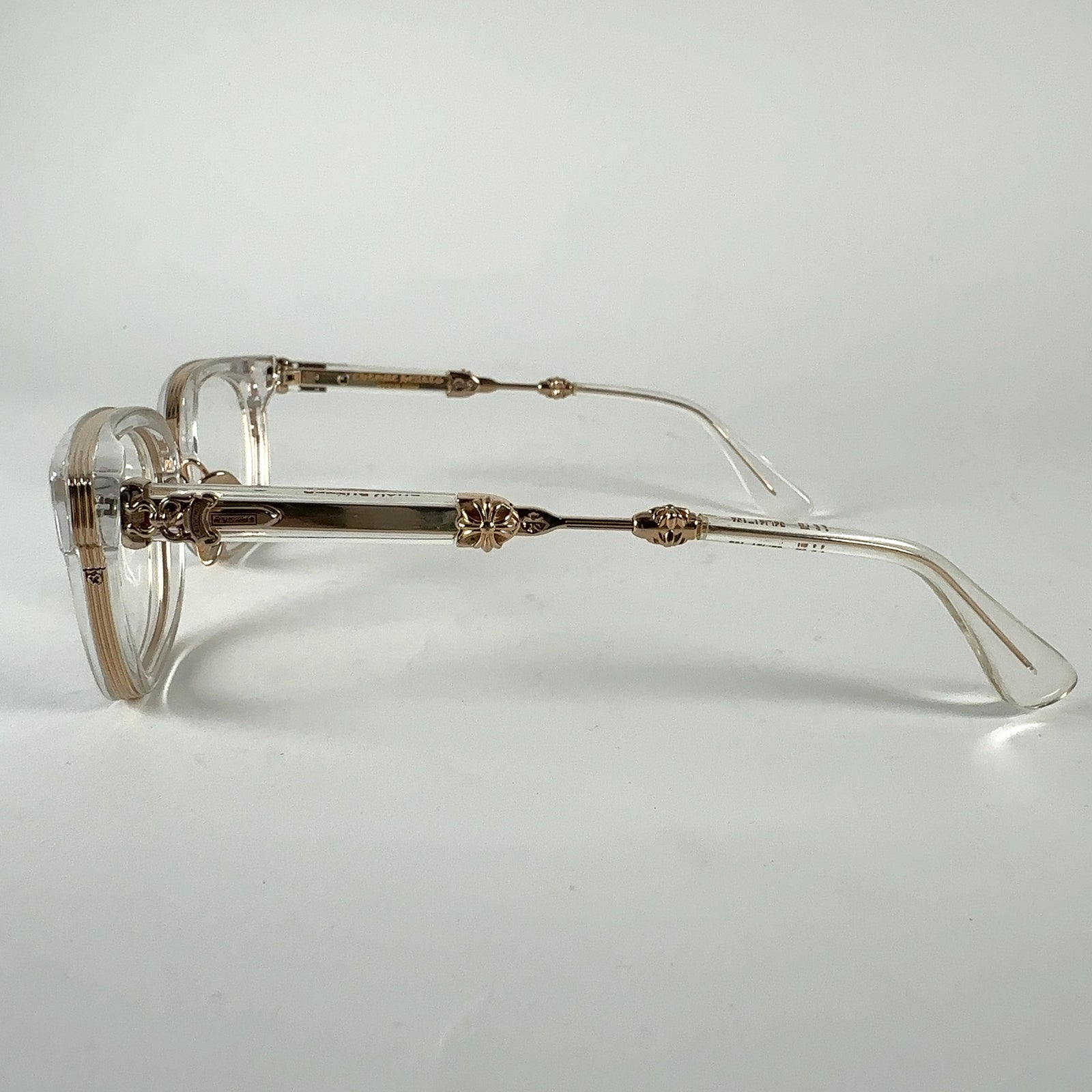 Chrome Hearts 'Duck Butter' Gold/Clear Frame Glasses