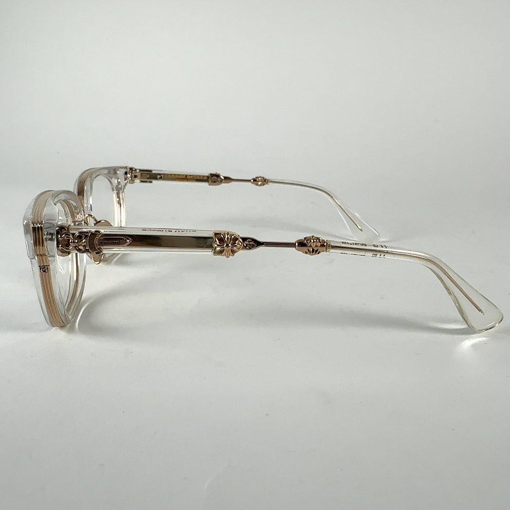 Chrome Hearts 'Duck Butter' Gold/Clear Frame Glasses