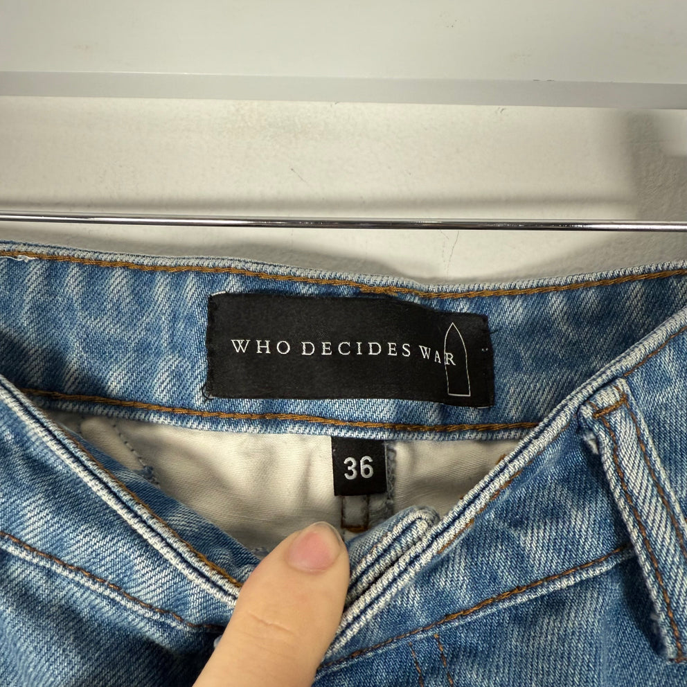 Who Decides War Blue 'Thread Plate' Denim Jeans Size 36