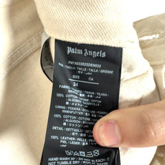 Palm Angels Silver Coated Denim Jeans