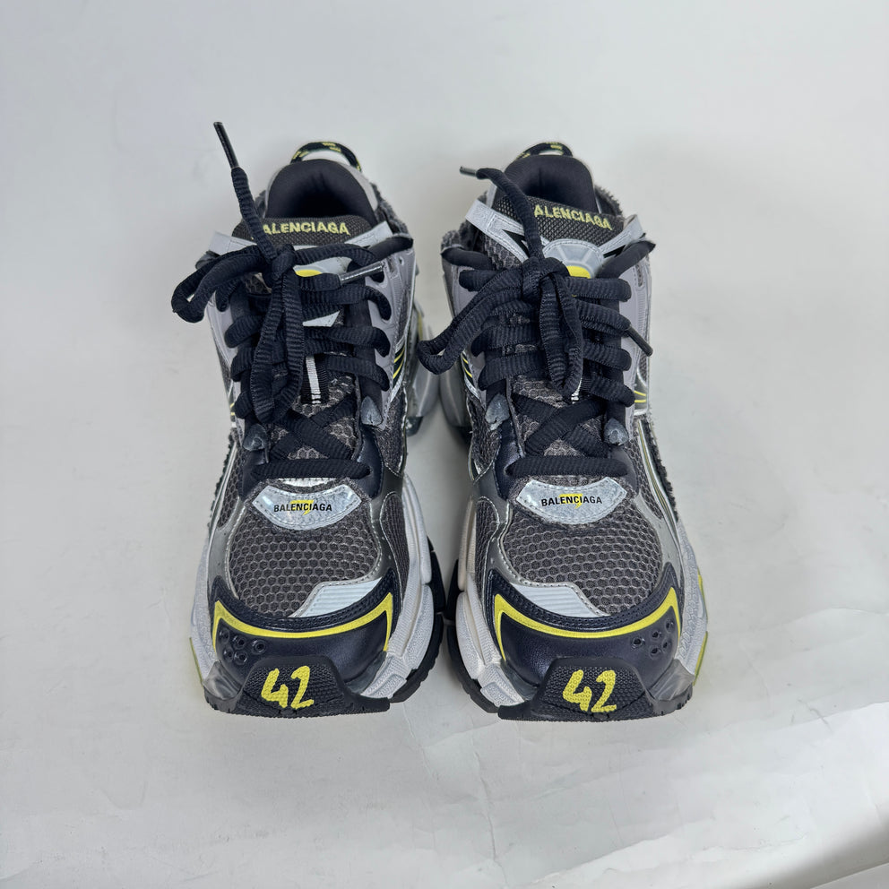 Balenciaga Grey/Yellow Runner Size 42