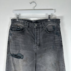 Enfants Riches Deprimes Corpse Pose Gray Mudwash Distressed Baggy Jeans Size 32