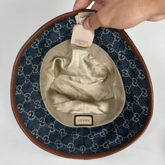 Gucci Denim Monogram Bucket Hat Size M