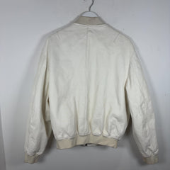 Raf Simons SS23 White Leather Bomber Jacket