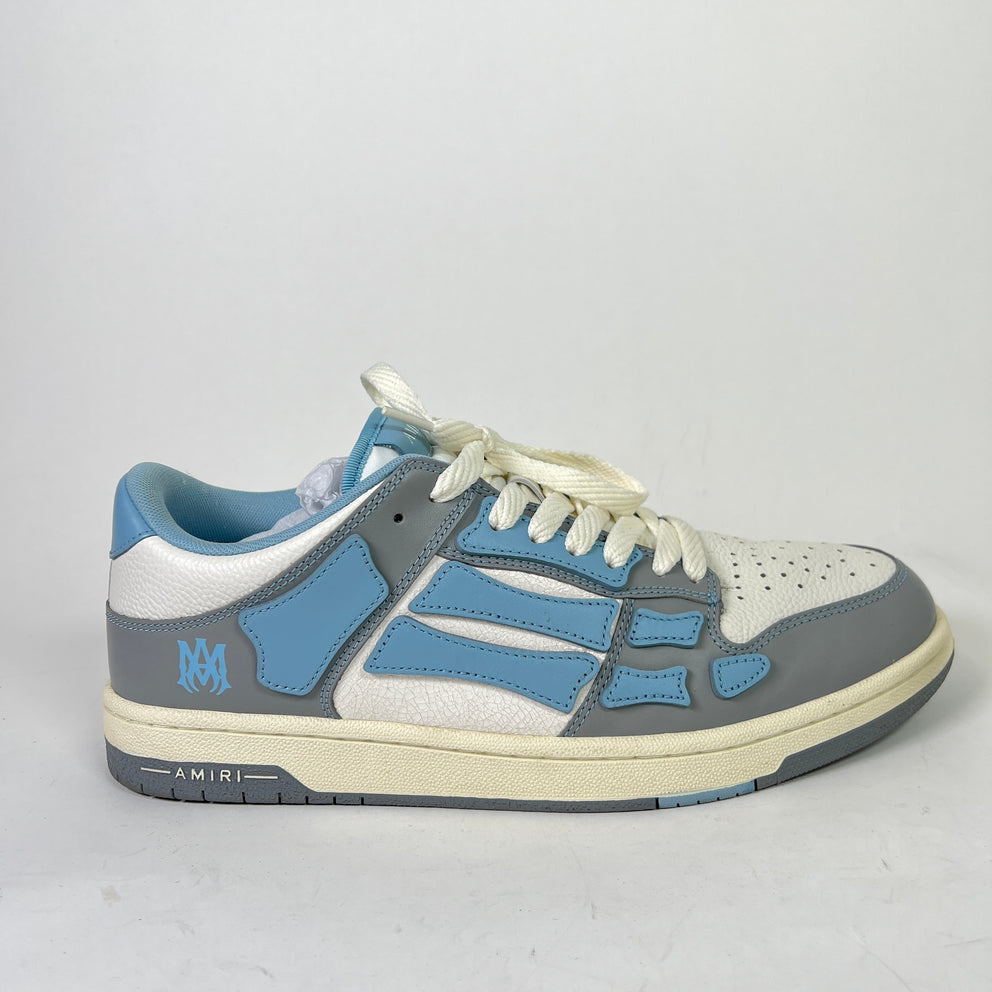 Amiri Blue/Grey Varsity Skel Low-Top Sneakers
