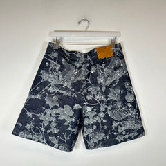 Louis Vuitton Floral Jacquard Denim Shorts Size 32
