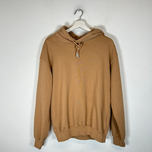 Off-White Brown Diagonal Logo Hoodie Size S