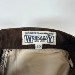 Engineered Garments Brown Workdaday Corduroy Pants Size 30
