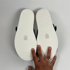 Dior Black Oblique Alpha Sandals Size 43