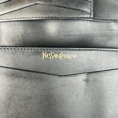 Yves Saint Laurent Black Embossed YSL Wallet