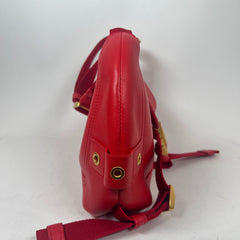 Balmain SS22 Red Calfskin Small Major Shoulder Bag