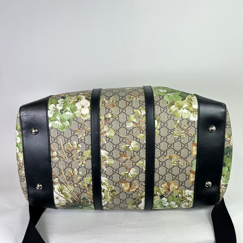 Gucci GG Supreme Blooms Medium Duffle Bag