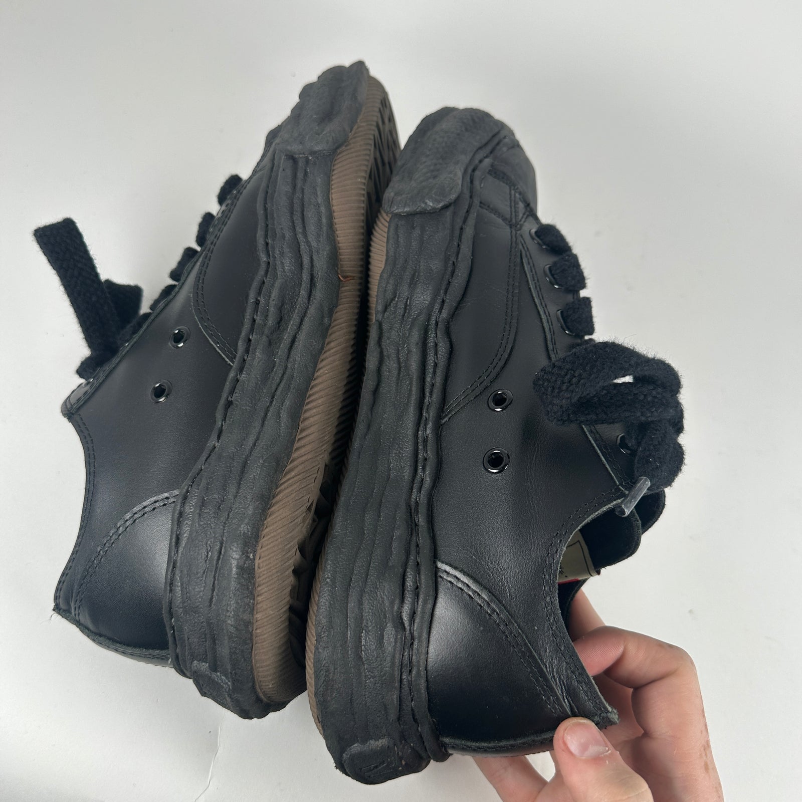 Maison Mihara Triple Black Low-Tops Size 7