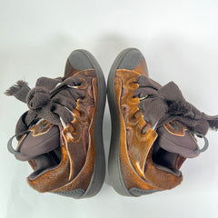 Lanvin Brown Ponyhair Curb Sneaker