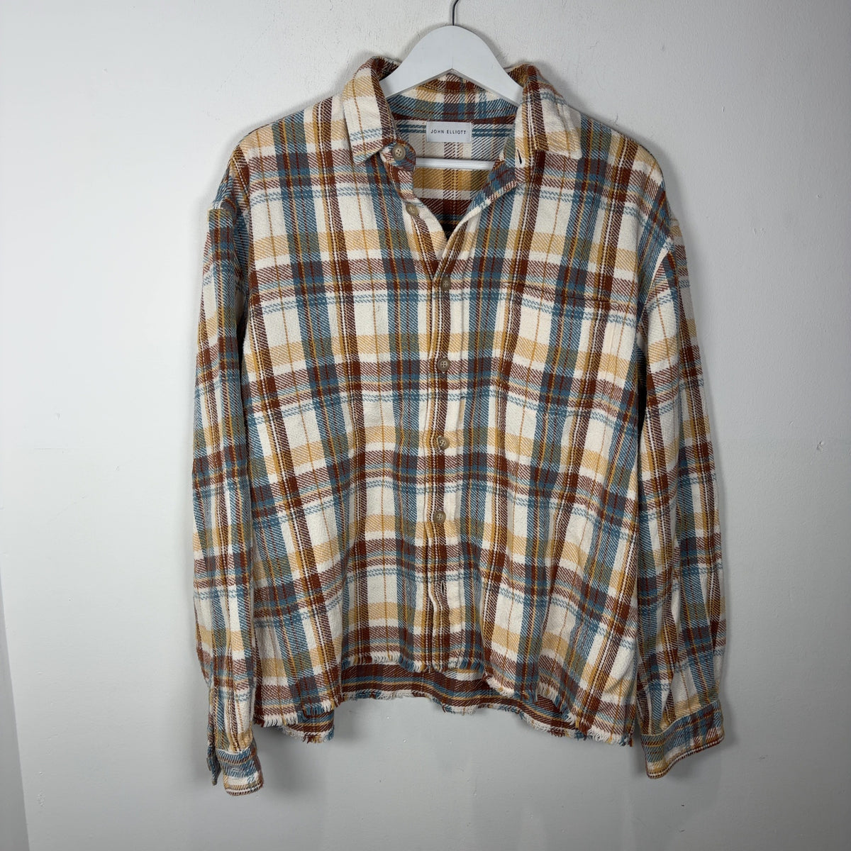 John Elliott Flannel Button Up Shirt