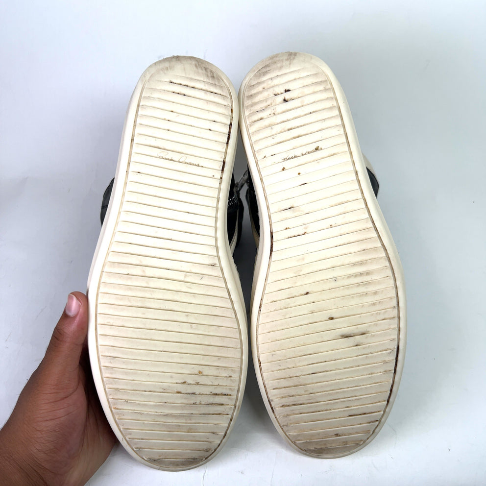 Rick Owens Black/Milk Geobasket Sneakers