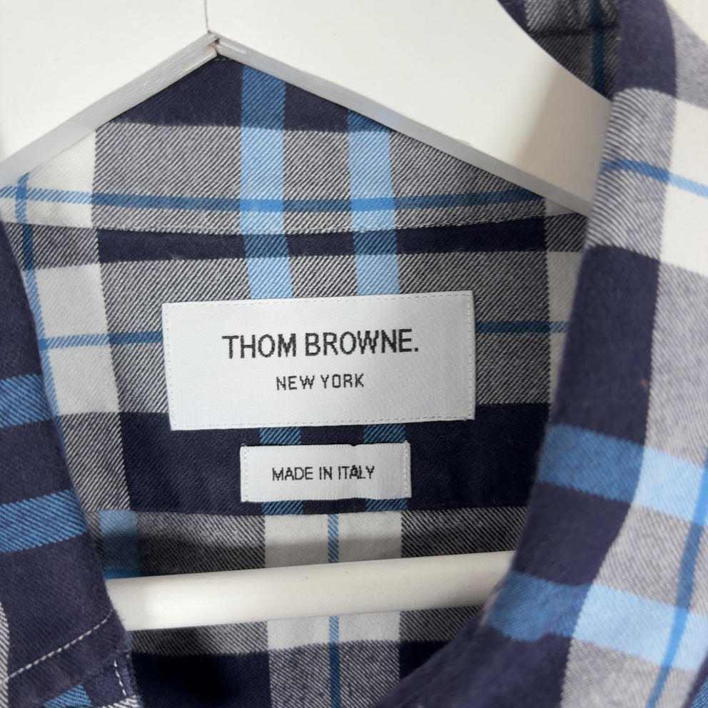 Thom Browne Plaid Button-Up Shirt