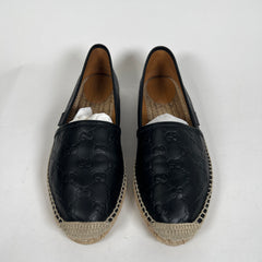 Gucci Espardrilles Black GG Flats Size 41