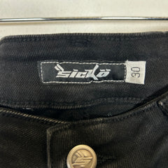 Sicko Black/White Chain Stich Jeans Size 30